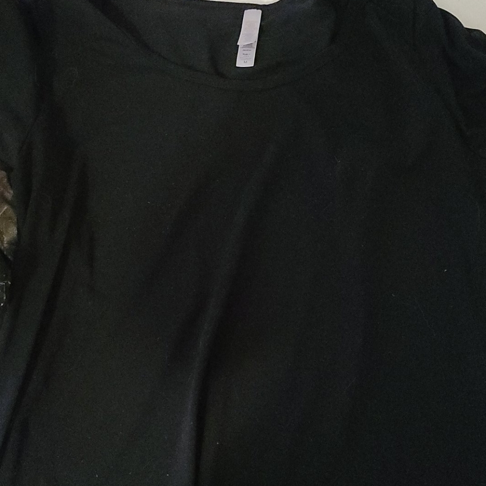 Solid black classic tee.